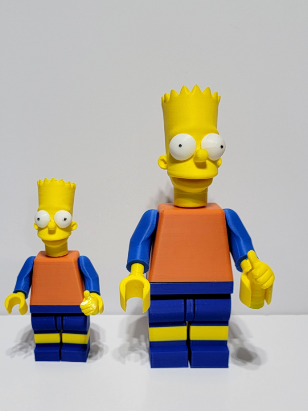 Custom Bart Simpson 3D Printed Minifigure – Bring the Mischief to Your Collection!