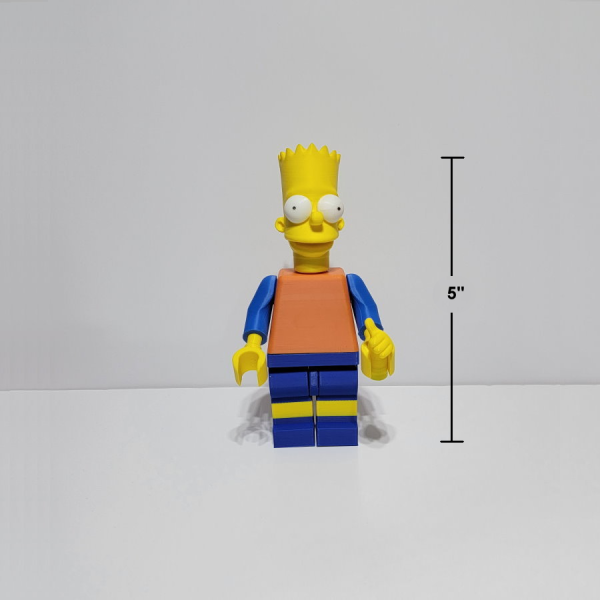 01_Bart_5_inch_01 Custom Bart Simpson 3D Printed Minifigure – Bring the Mischief to Your Collection!