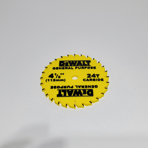 Dewalt_Single Industrial Saw Blade Coaster Set – DeWalt Inspired Workshop Decor